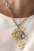 Reefbloom Brass Pendant Necklace | Unearthed Collection