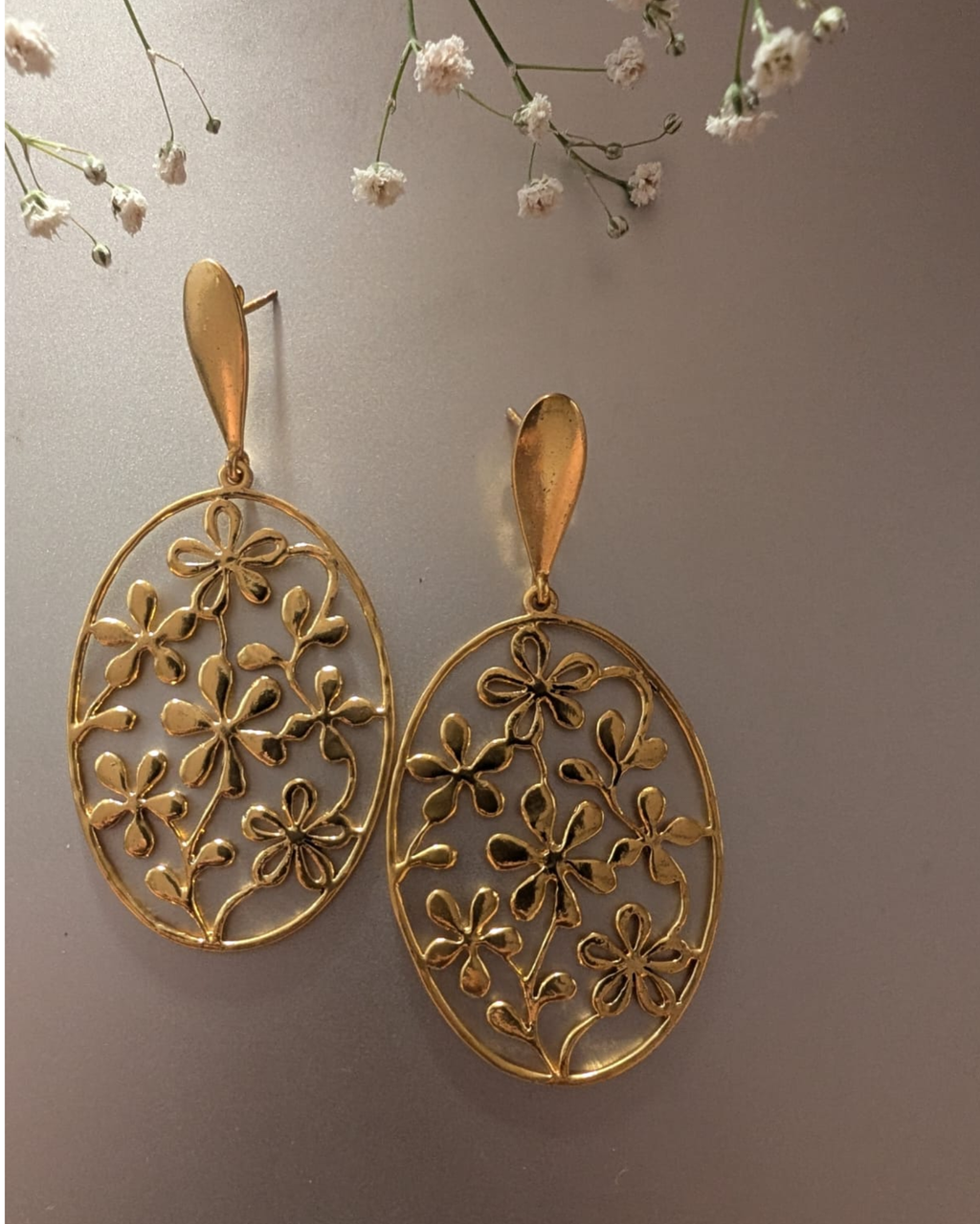 Wild Bloom Oval Earrings