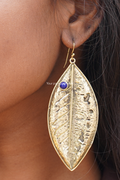 Sylva Brass Leaf Dangle Earrings | Unearthed Collection