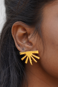 Golden Horizon Brass Stud Earrings | Afterlight Collection
