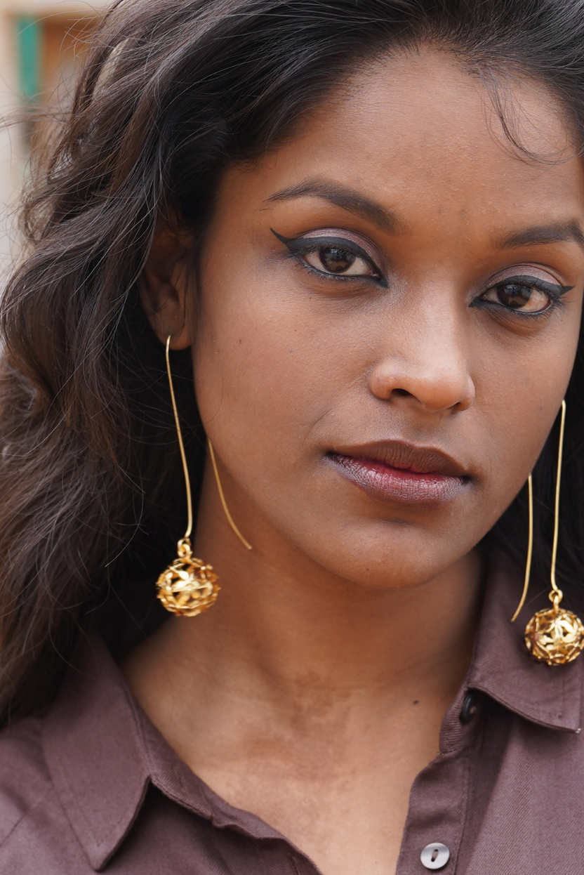 Floating Bloom Brass Dangle Earrings | Wildflower Theory