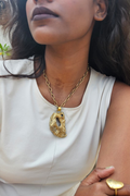 Eroded Core Brass Pendant Necklace | Unearthed Collection