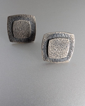 Quarry Stud Earrings in Antique Silver