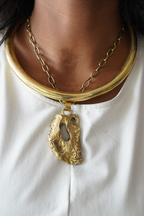Eroded Core Brass Pendant Necklace | Unearthed Collection