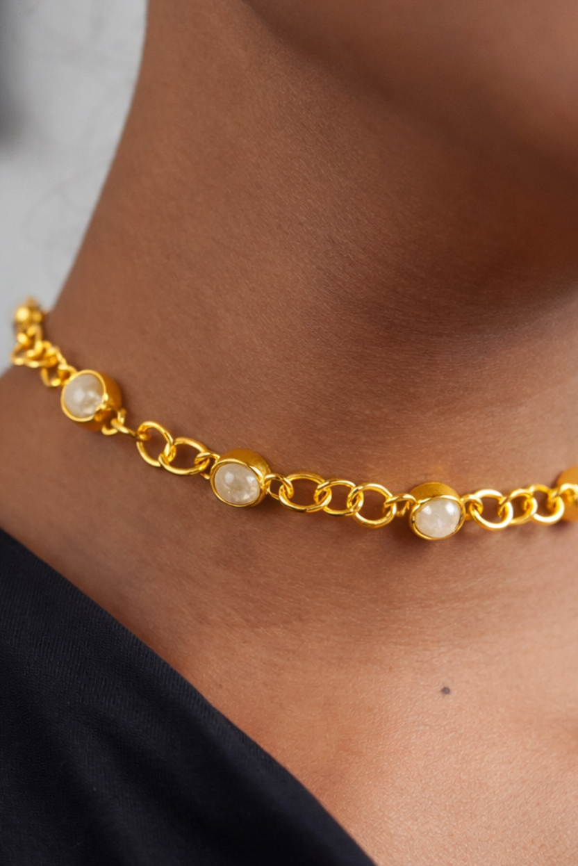 Moonfall Brass Pendant Necklace | Afterlight Collection